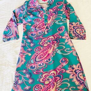 Vibrant Paisley Print Dress